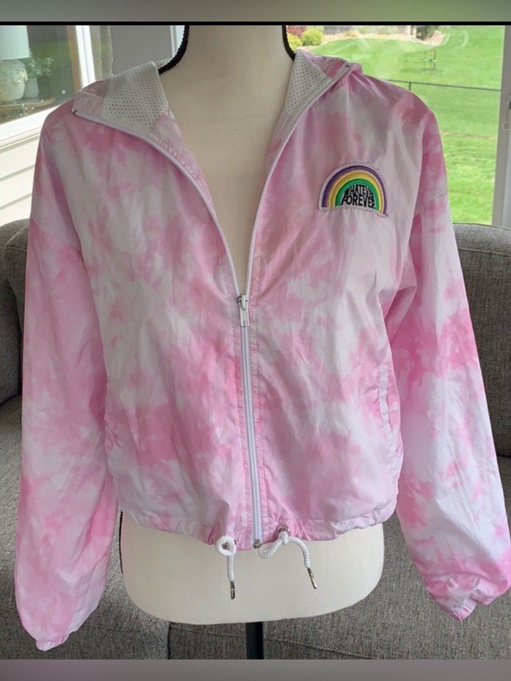 ✨ Forever 21 Pink Tie-Dye Windbreaker Jacket ✨ Medium